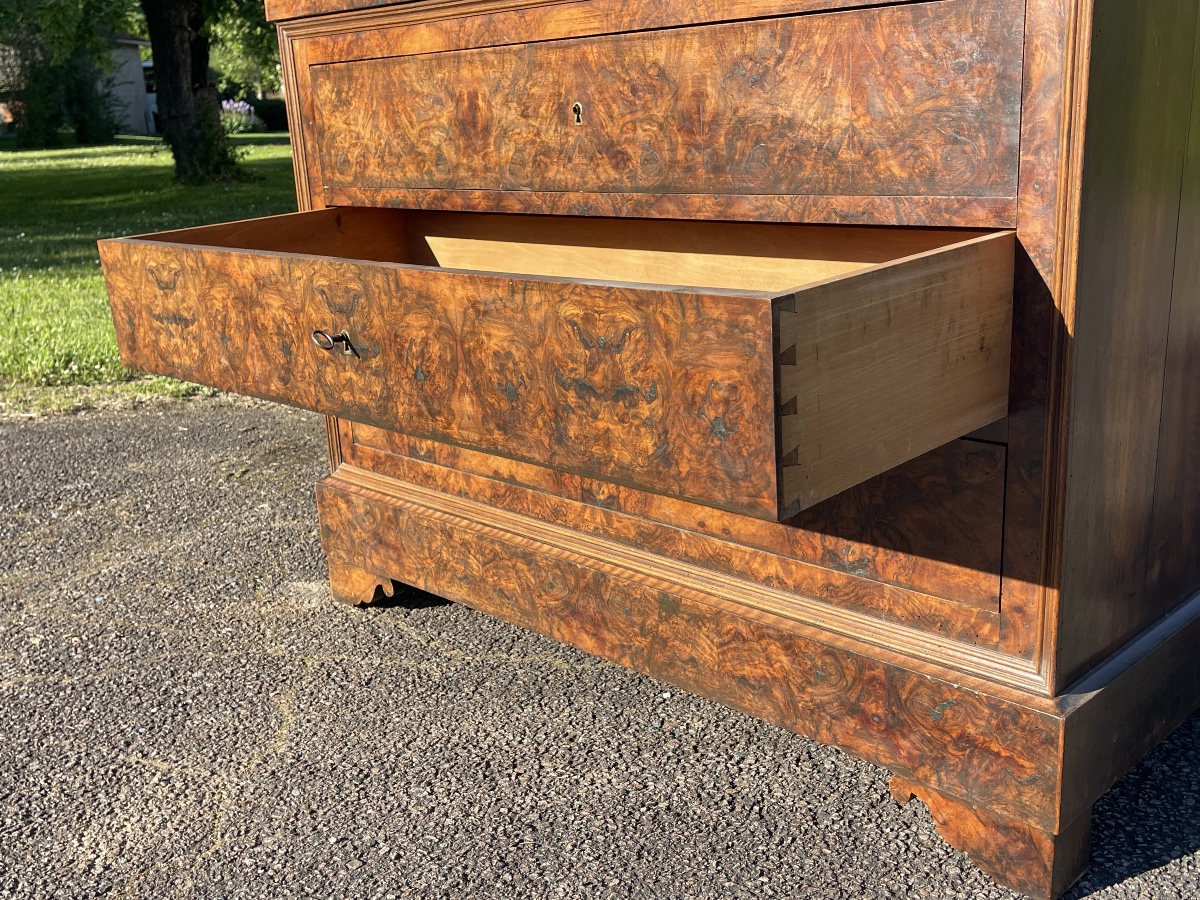 Louis Philippe Walnut Chest Of Drawers-photo-4