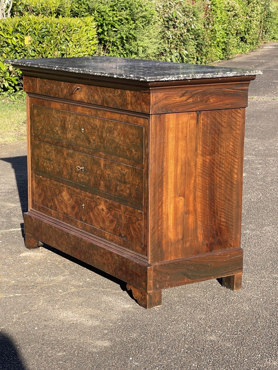 Louis Philippe Walnut Chest Of Drawers-photo-8