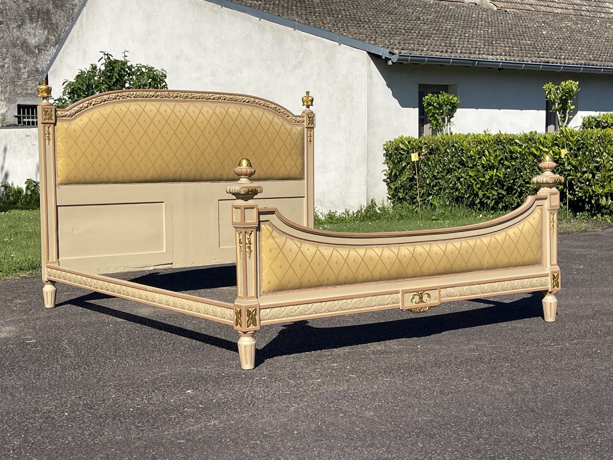 Lit laqué de style Louis XVI-photo-2