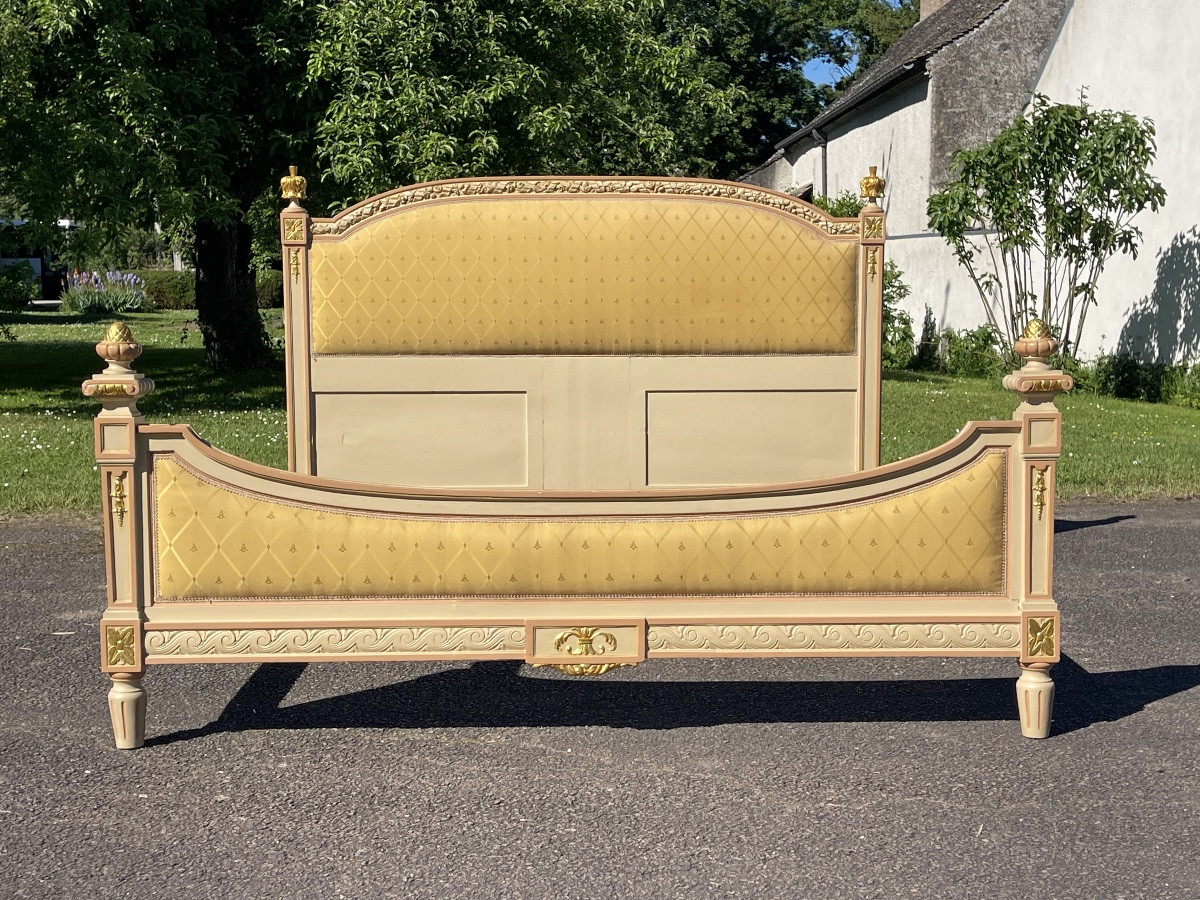 Lit laqué de style Louis XVI-photo-3