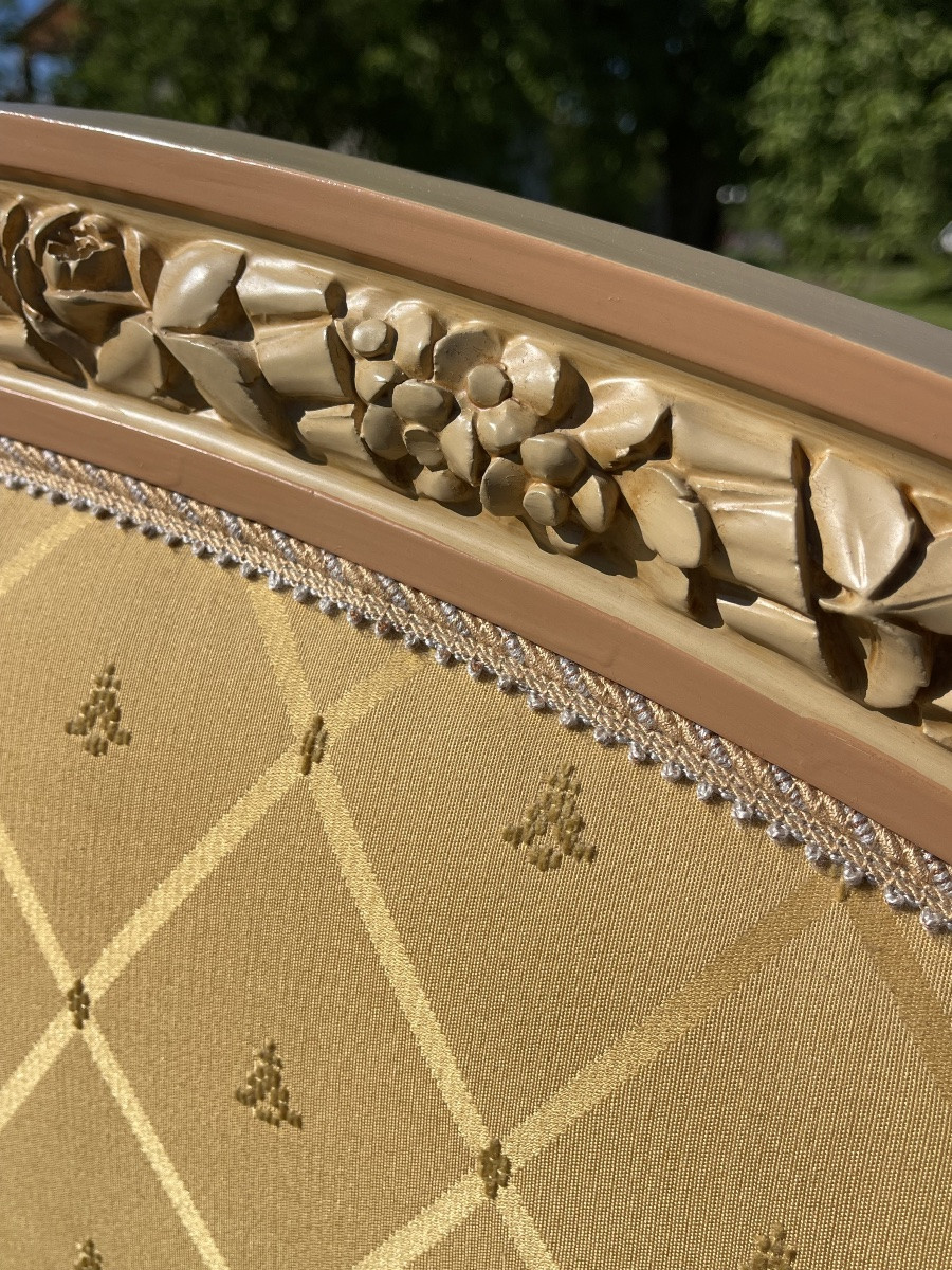 Lit laqué de style Louis XVI-photo-4