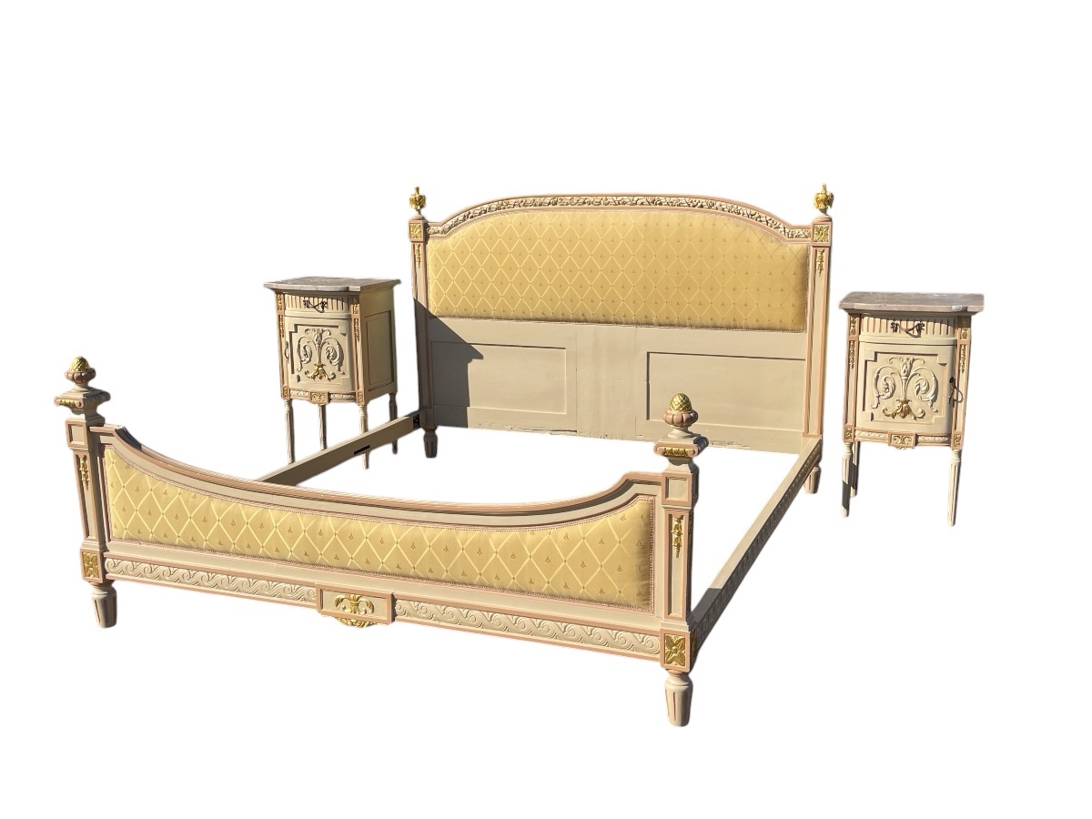Louis XVI Style Lacquered Bed