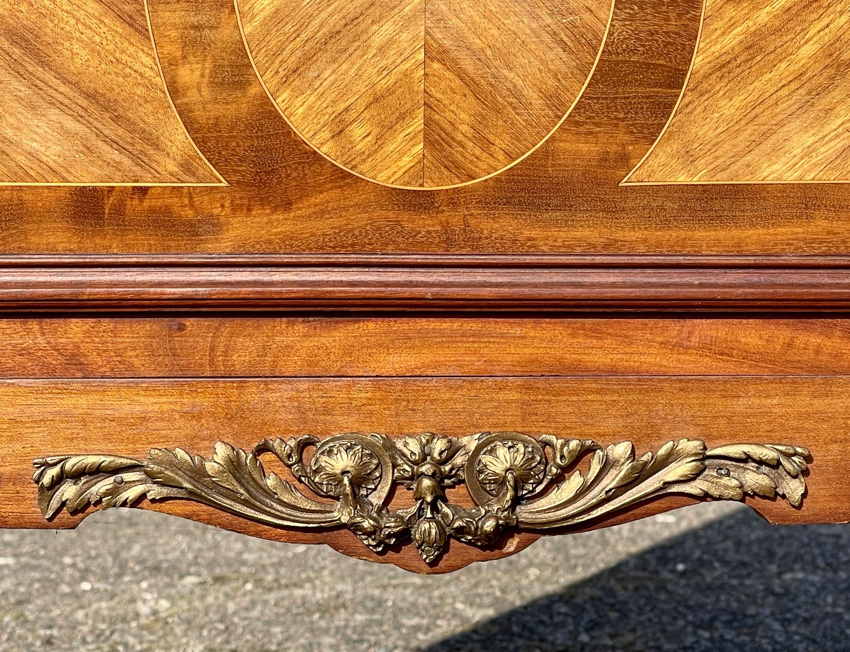 Vitrine en Marqueterie Style transition Louis XV/Louis XVI-photo-4