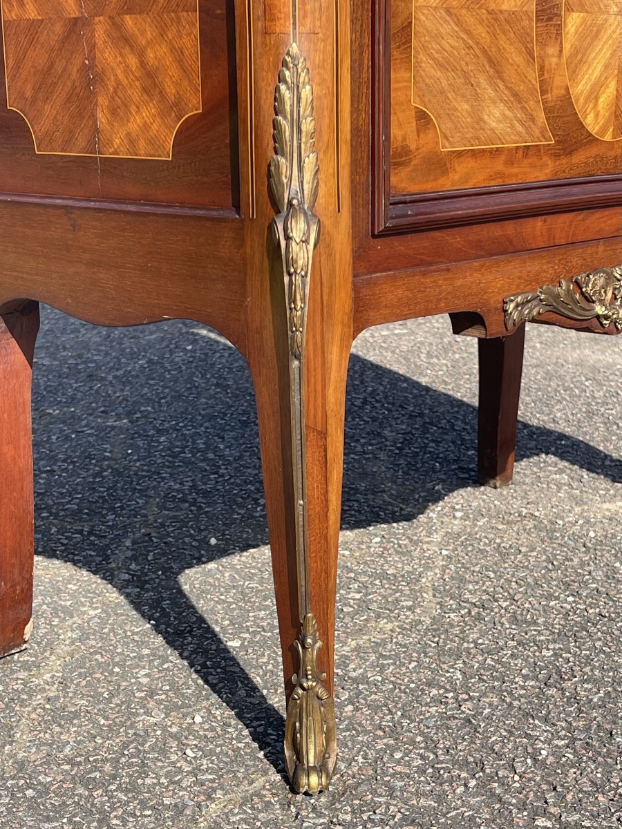 Vitrine en Marqueterie Style transition Louis XV/Louis XVI-photo-6