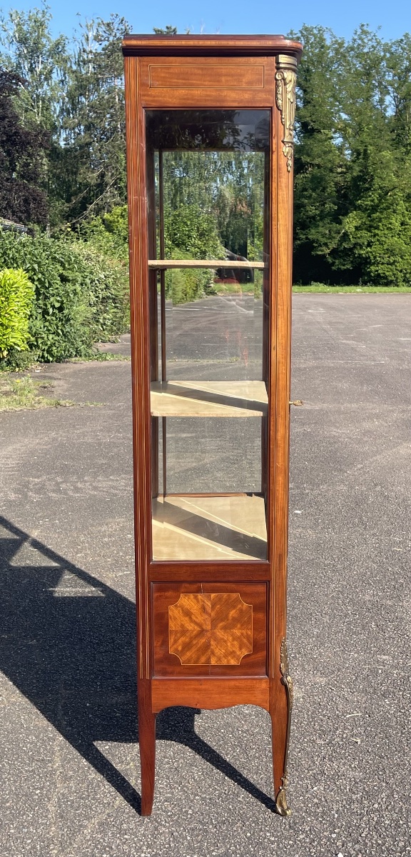 Vitrine en Marqueterie Style transition Louis XV/Louis XVI-photo-7