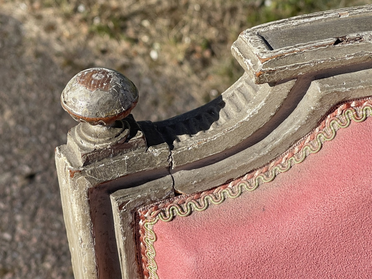 18th Century - Pair Of Louis XVI Period Bergères-photo-3