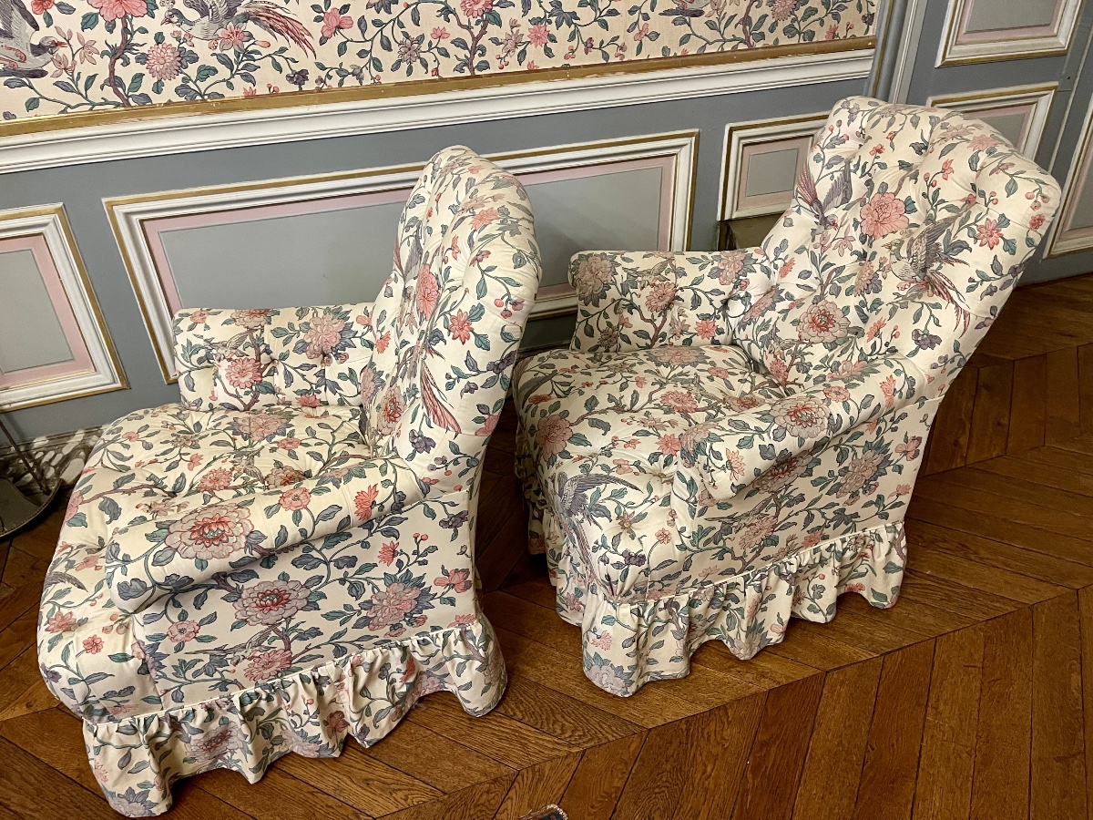 Pair Of Napoleon III Bergères / Armchairs-photo-6