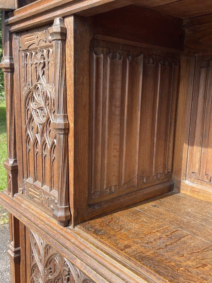 Carved Gothic-style Sideboard-photo-3