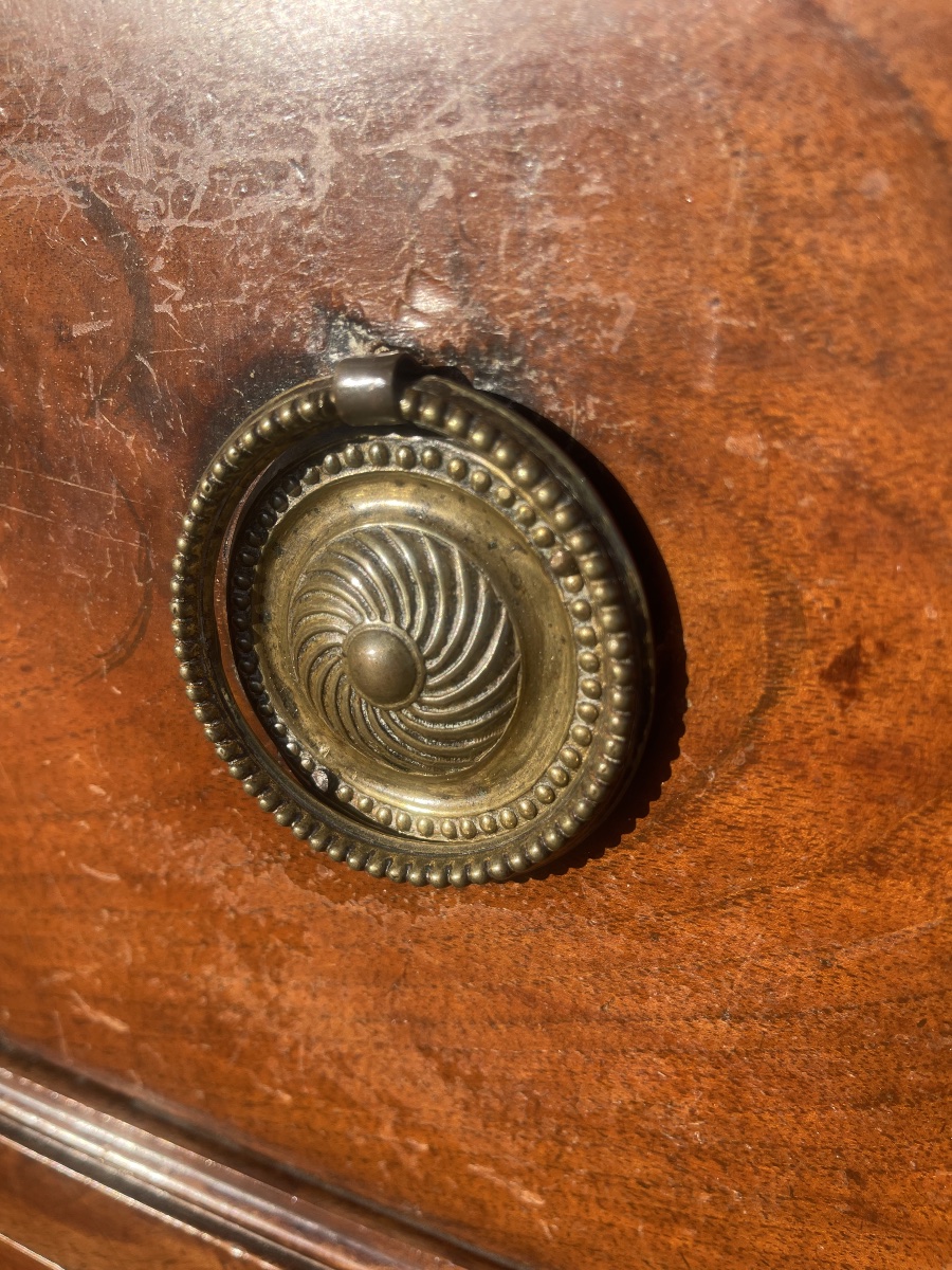 XVIIIe - Commode en Noyer d’époque Louis XVI-photo-3