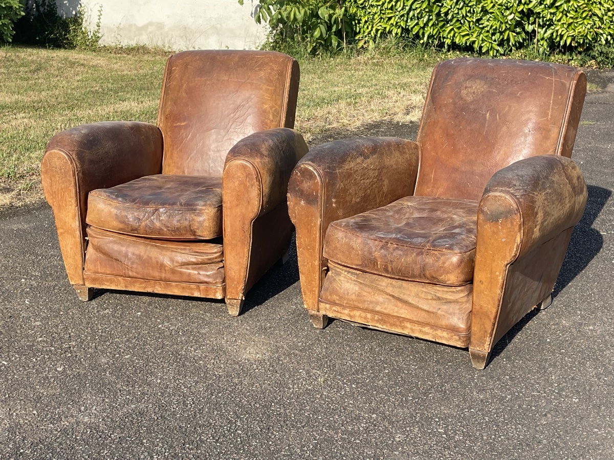 Pair Of Club Chairs -photo-2