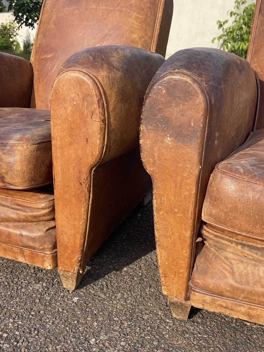 Pair Of Club Chairs -photo-3