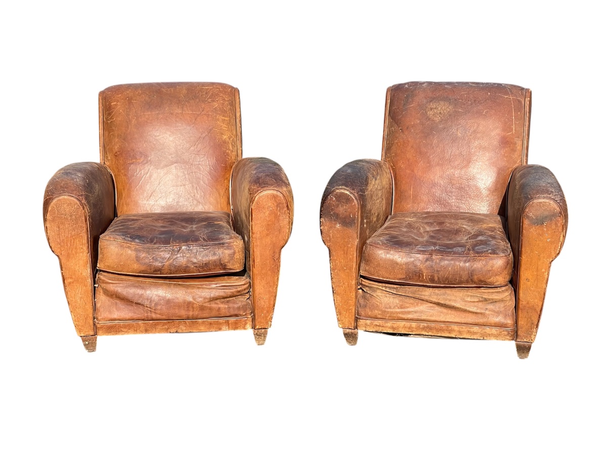 Pair Of Club Chairs 