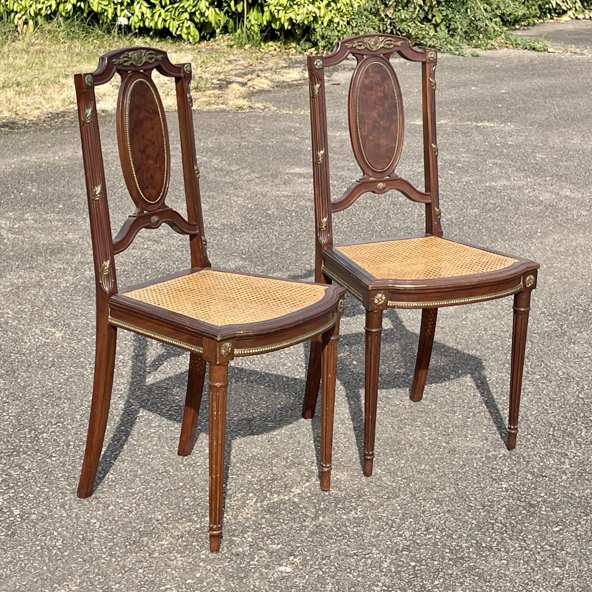 Paire de Chaises Style Louis XVI-photo-2