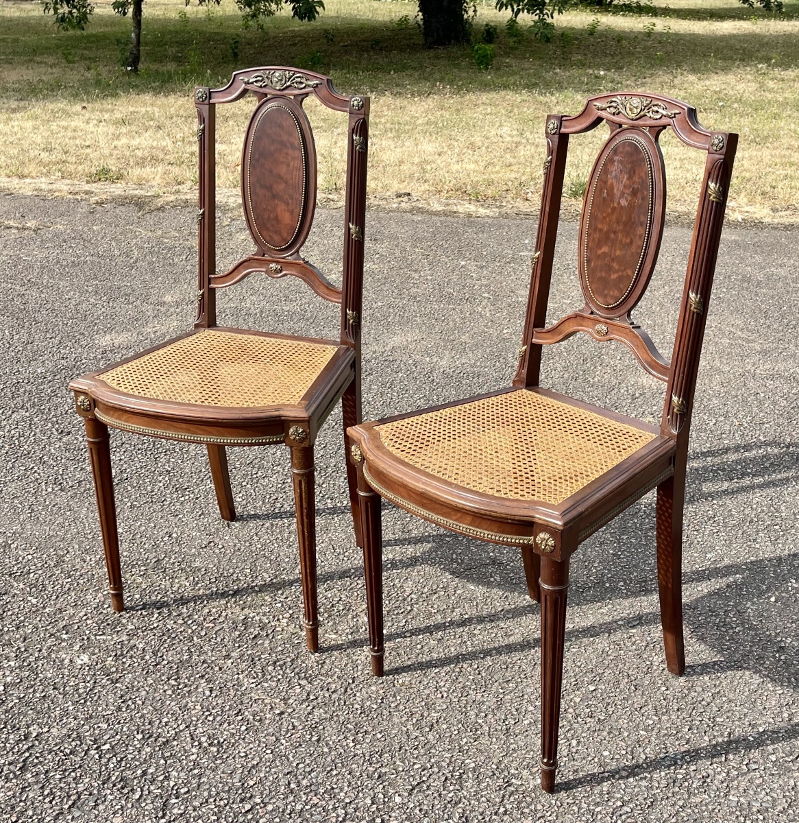 Paire de Chaises Style Louis XVI-photo-3