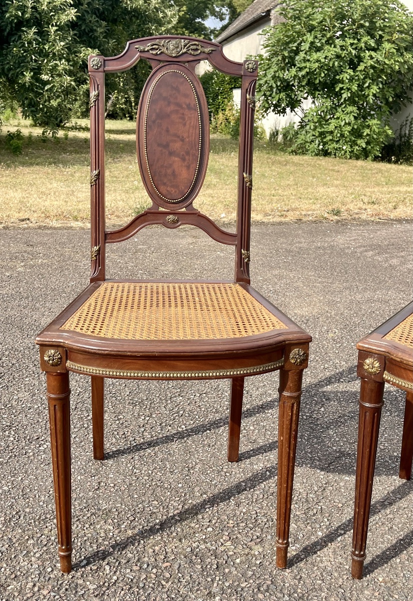Paire de Chaises Style Louis XVI-photo-4