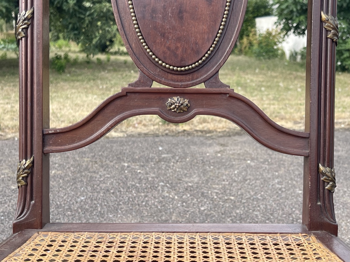Paire de Chaises Style Louis XVI-photo-3
