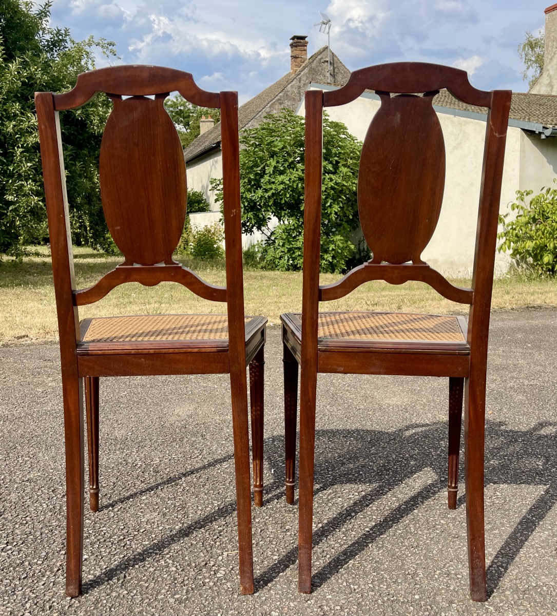 Paire de Chaises Style Louis XVI-photo-7