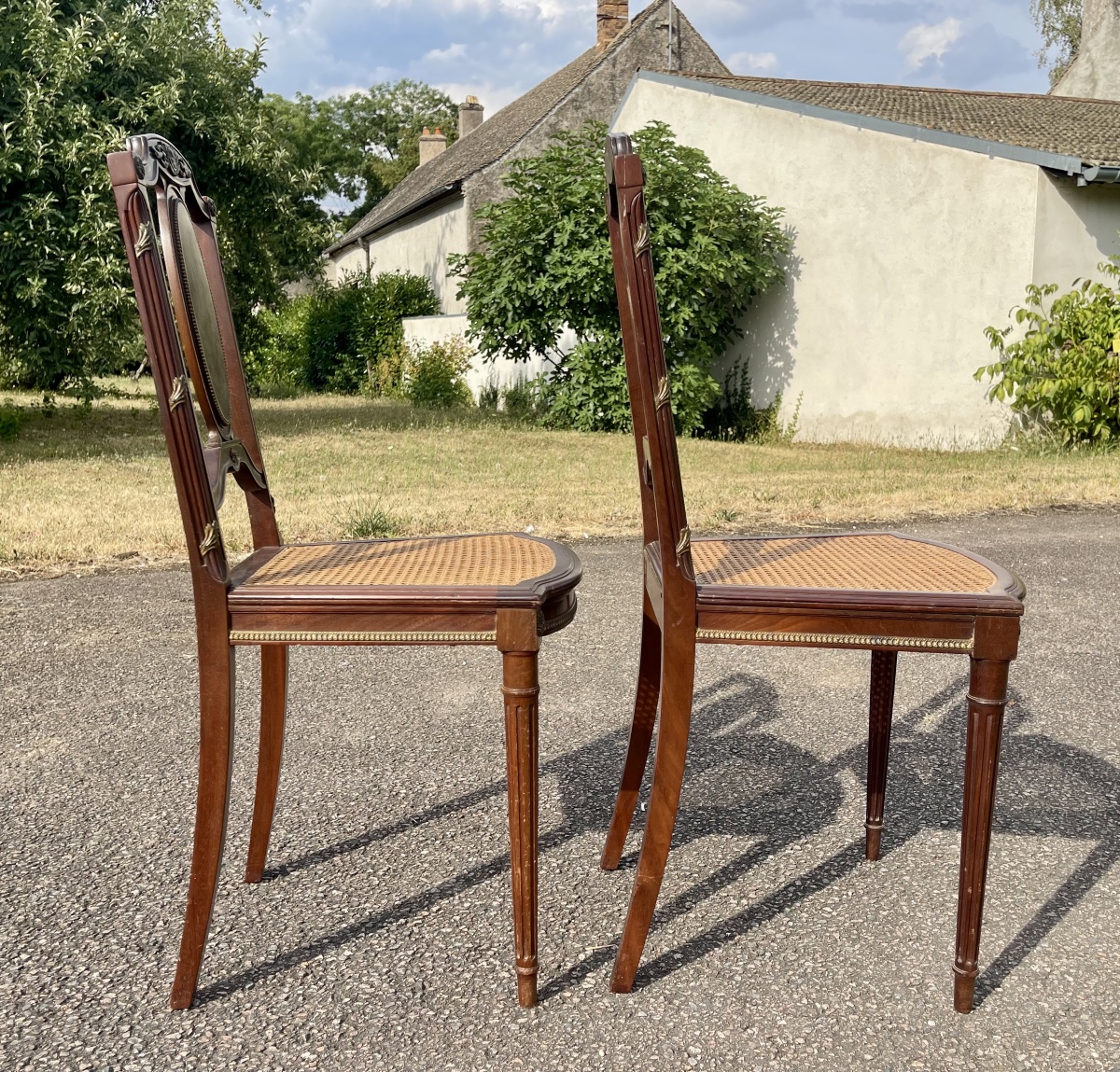 Paire de Chaises Style Louis XVI-photo-8