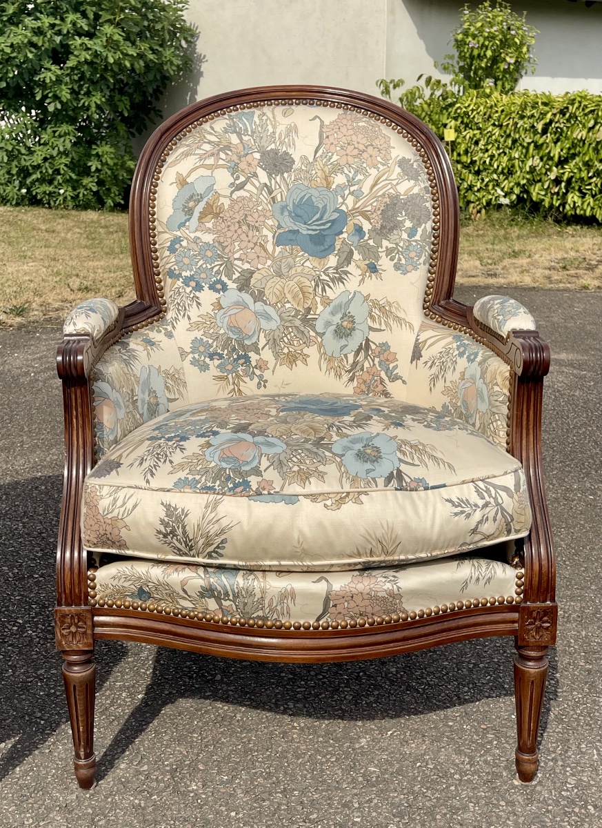 Paire de bergères Style Louis XVI-photo-3