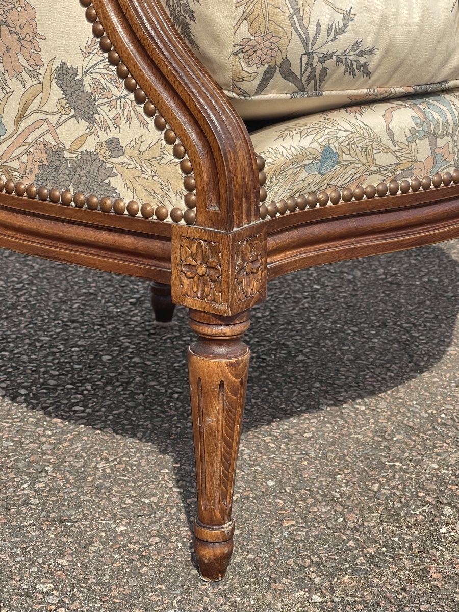 Paire de bergères Style Louis XVI-photo-3