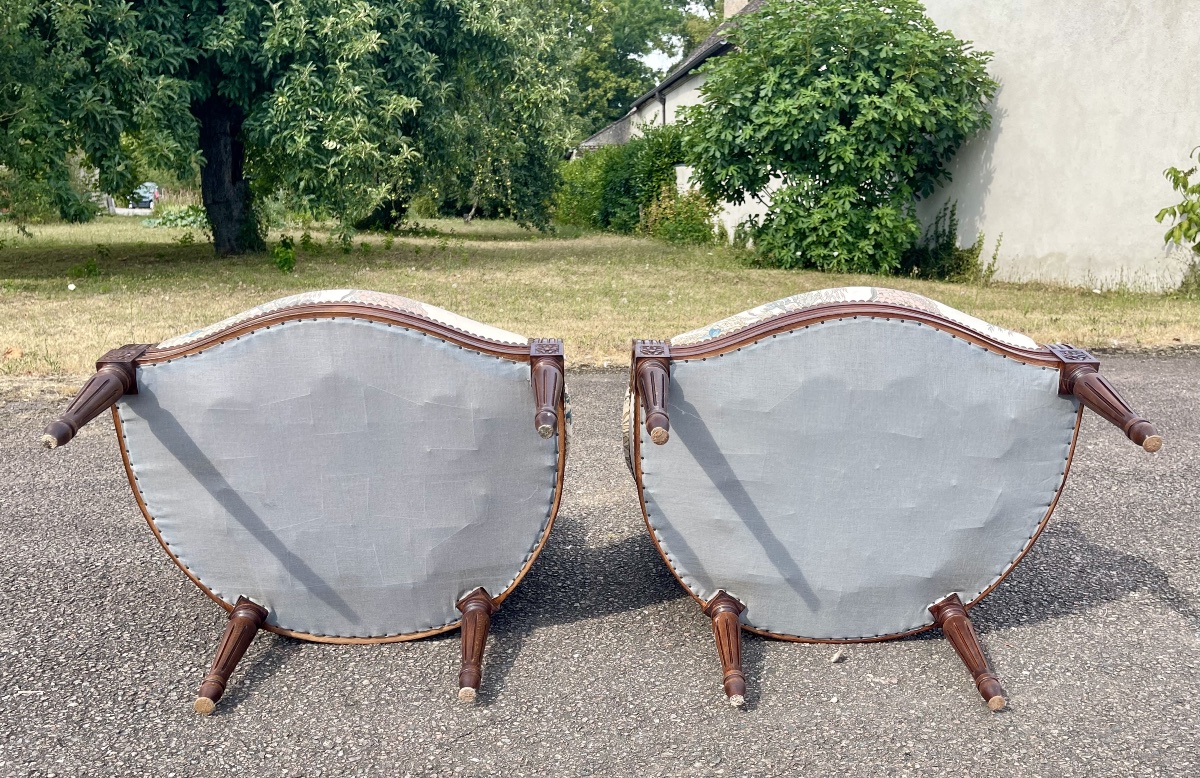 Paire de bergères Style Louis XVI-photo-8