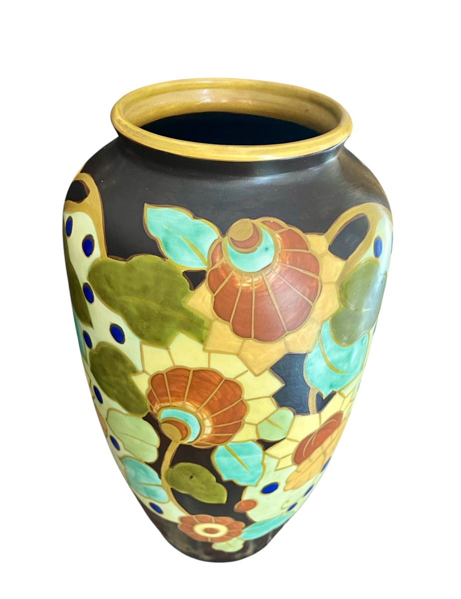 Charles Catteau - Boch Keramis Vase, Art Deco Style -photo-2