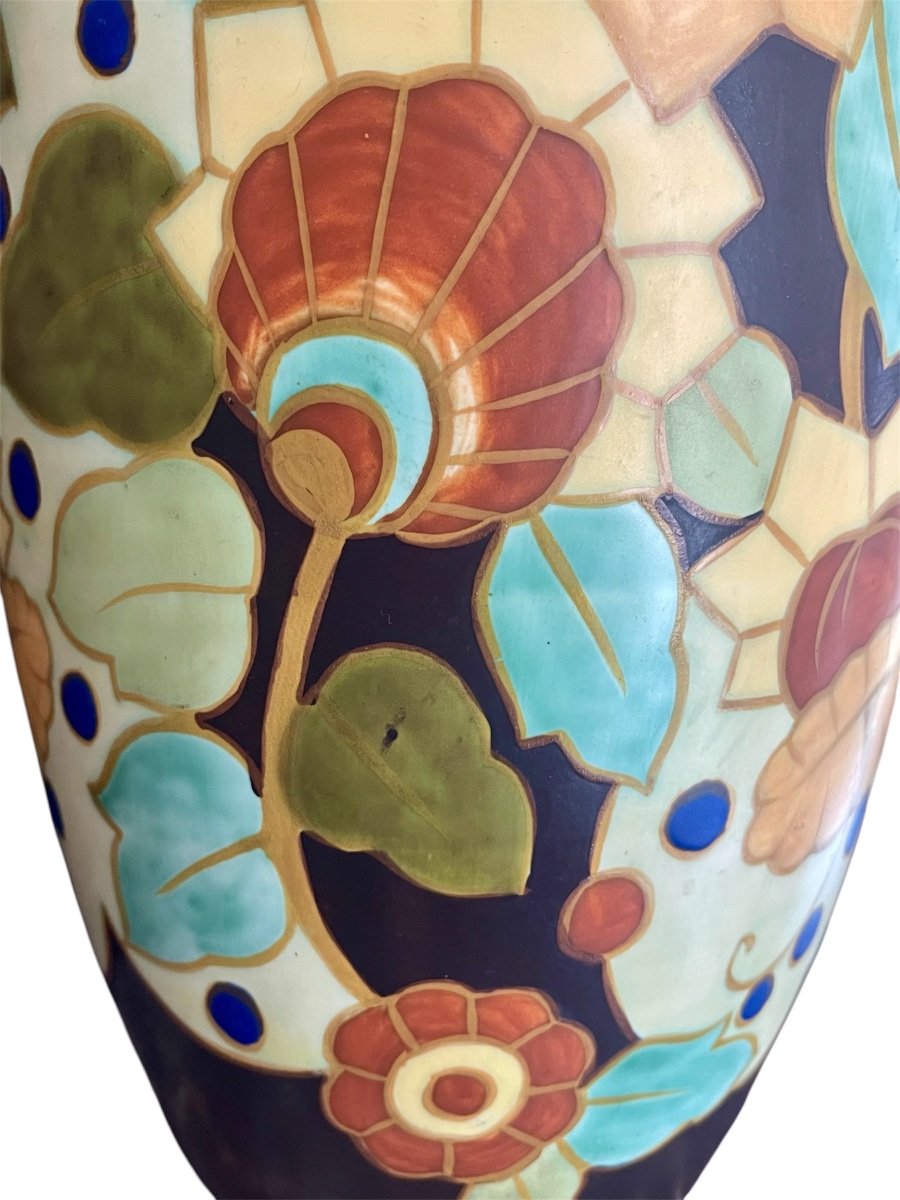 Charles Catteau - Boch Keramis Vase, Art Deco Style -photo-3