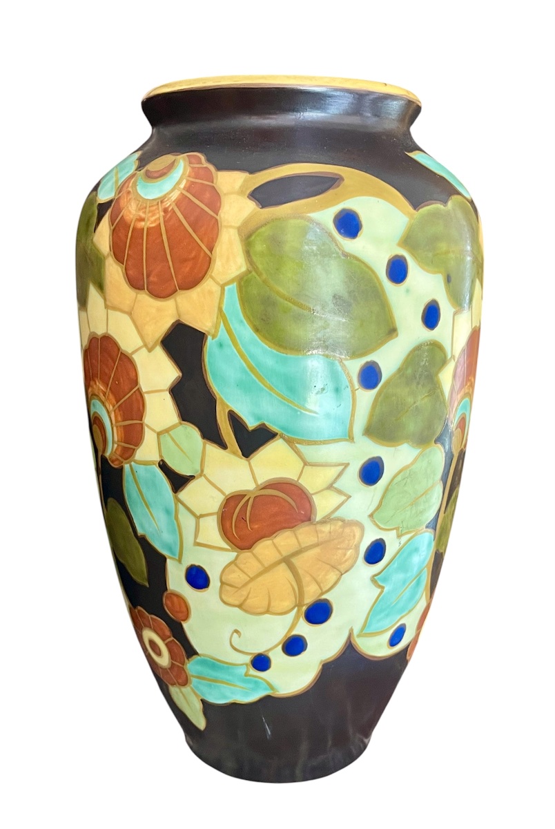 Charles Catteau - Boch Keramis Vase, Art Deco Style -photo-1