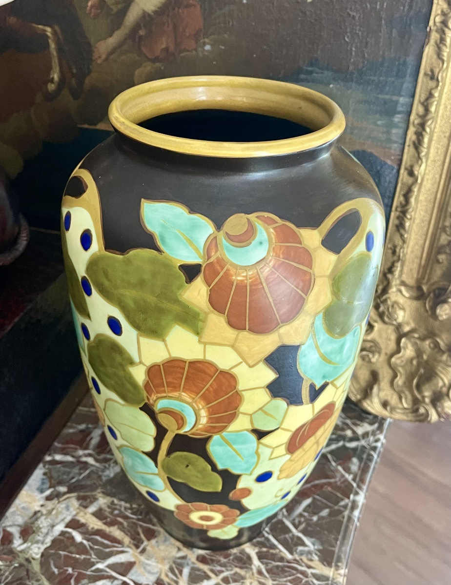 Charles Catteau - Boch Keramis Vase, Art Deco Style -photo-6