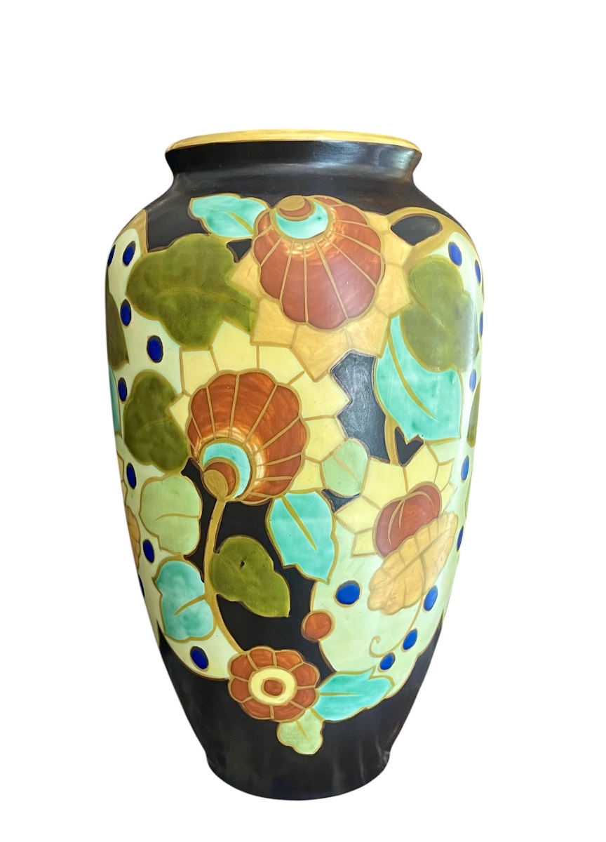 Charles Catteau - Boch Keramis Vase, Art Deco Style 