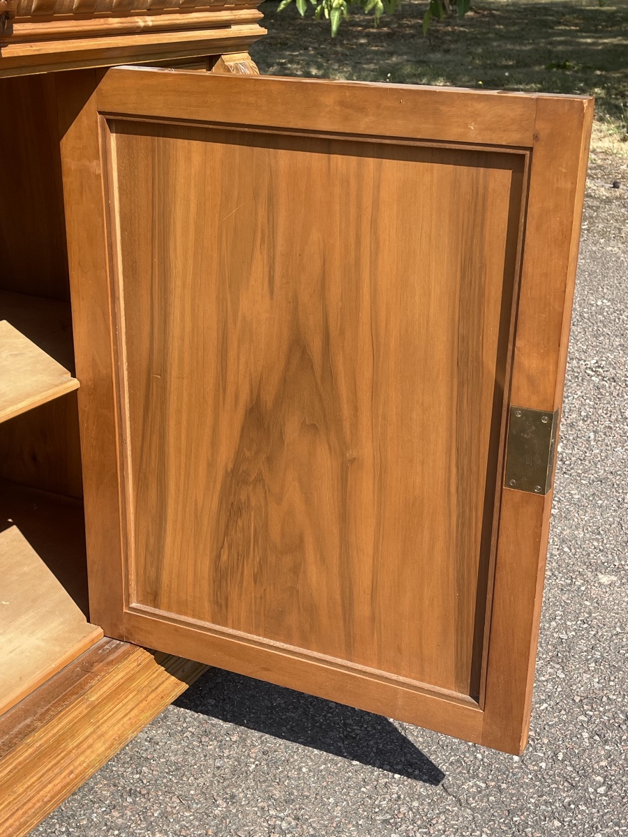Display Cabinet - Carved Walnut Sideboard -photo-4