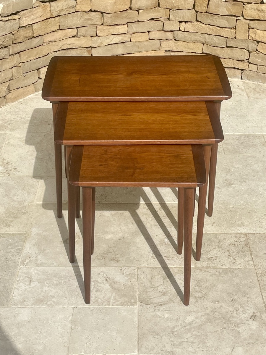 Tables gigognes scandinave en teck-photo-4