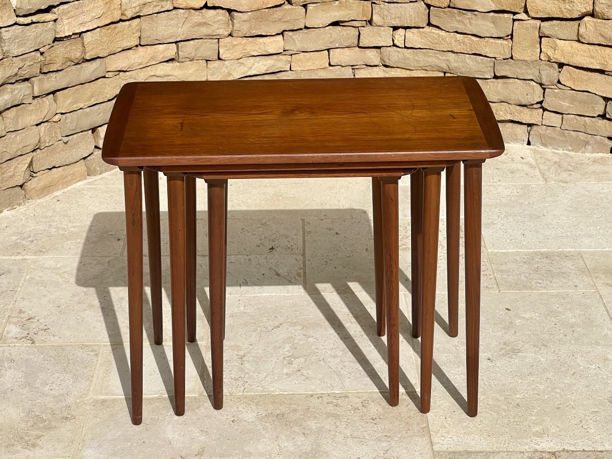 Tables gigognes scandinave en teck-photo-2