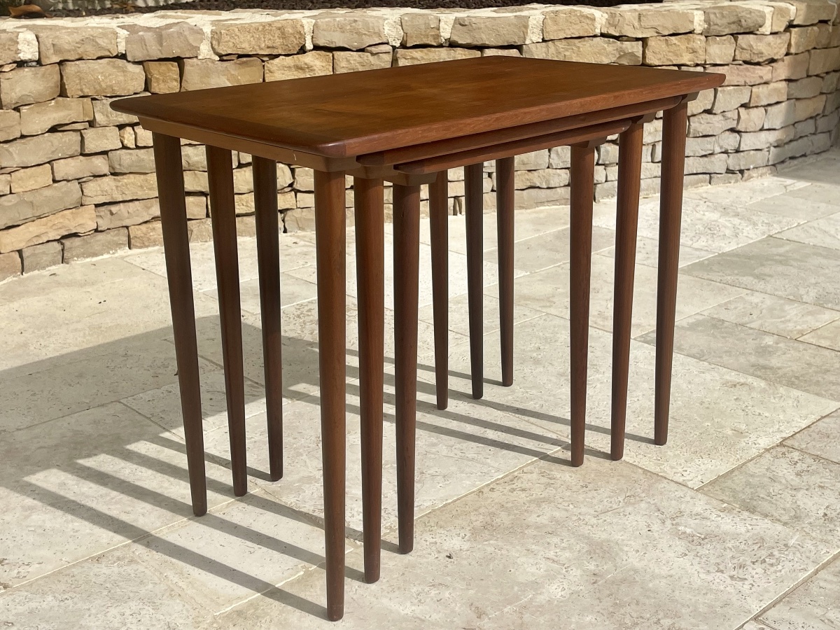 Tables gigognes scandinave en teck-photo-3