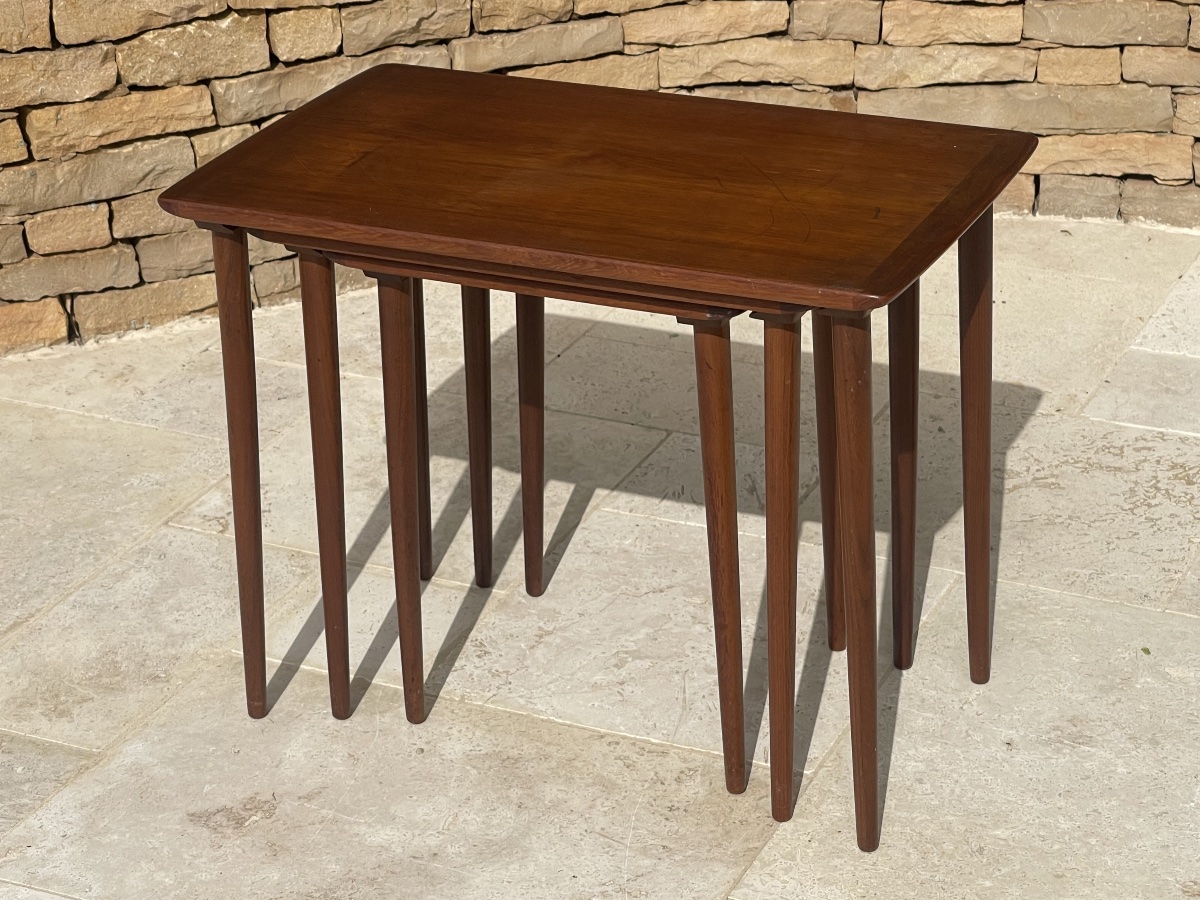 Tables gigognes scandinave en teck-photo-1