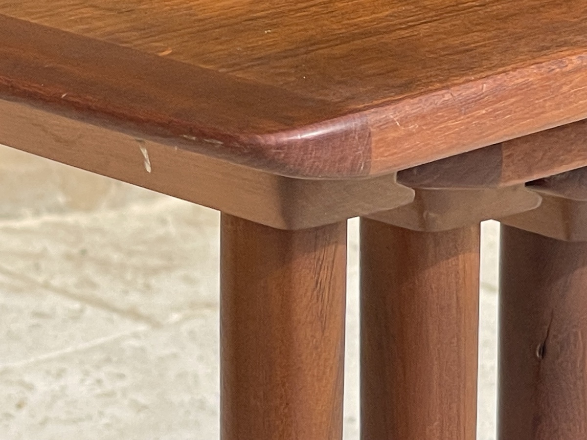 Tables gigognes scandinave en teck-photo-3