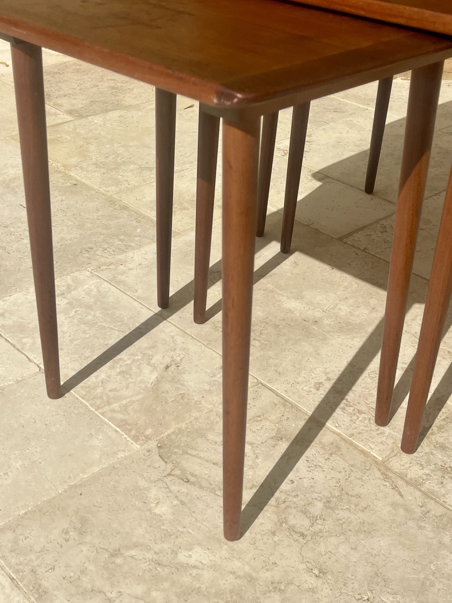 Tables gigognes scandinave en teck-photo-5