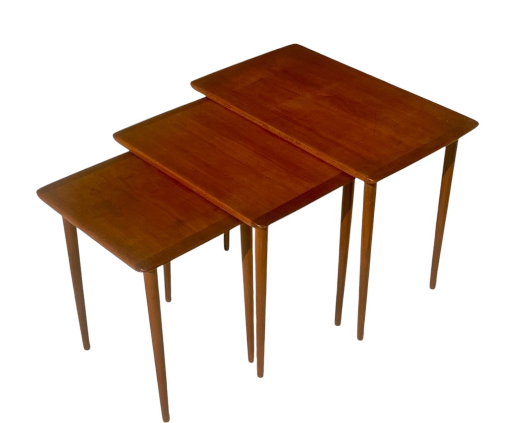 Tables gigognes scandinave en teck-photo-7