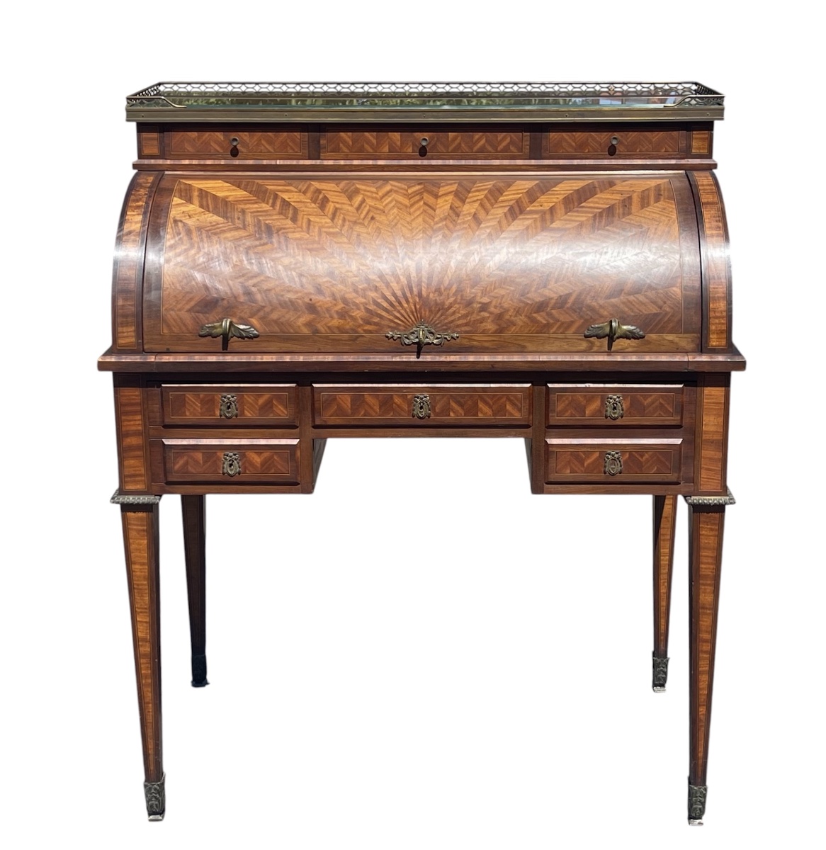 Small Louis XVI-style Cylinder Desk-photo-3
