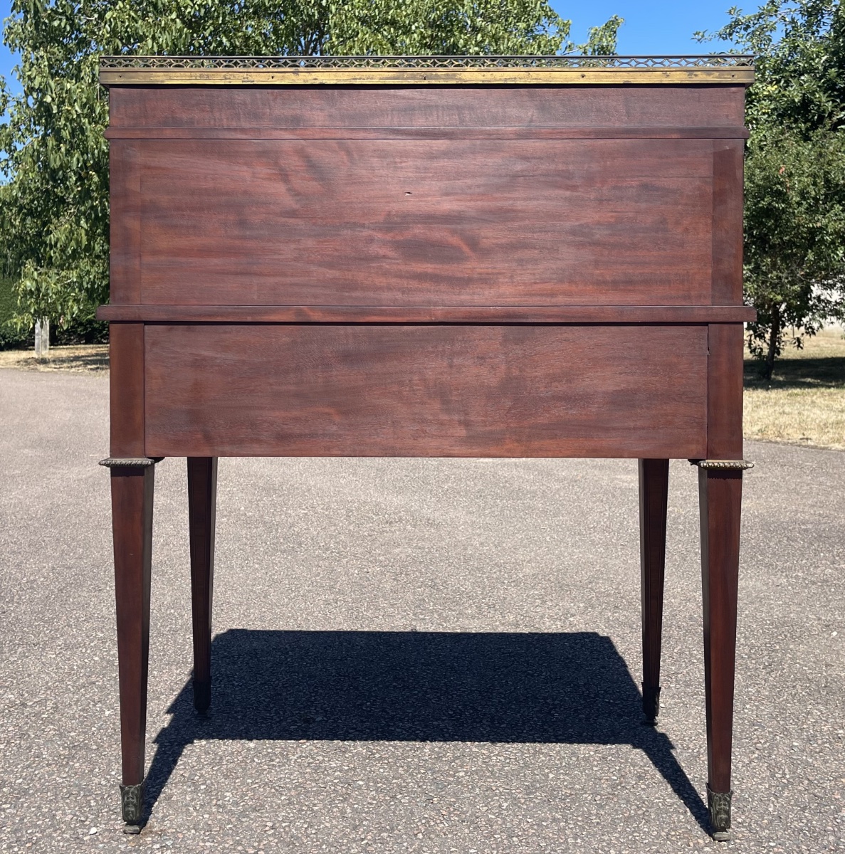 Small Louis XVI-style Cylinder Desk-photo-7
