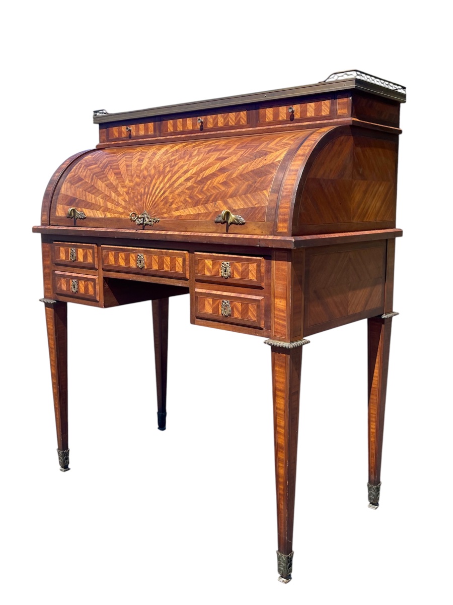 Small Louis XVI-style Cylinder Desk