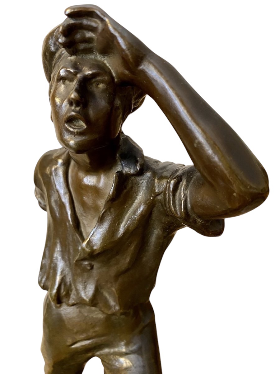 Arthur Puyt - Bronze, Sailor Throwing A Rope-photo-4