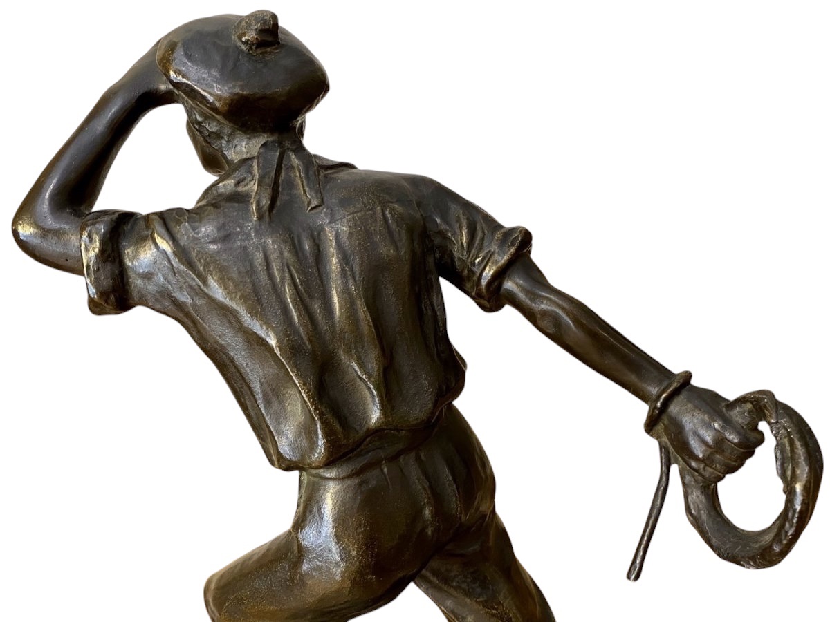 Arthur Puyt - Bronze, Sailor Throwing A Rope-photo-6