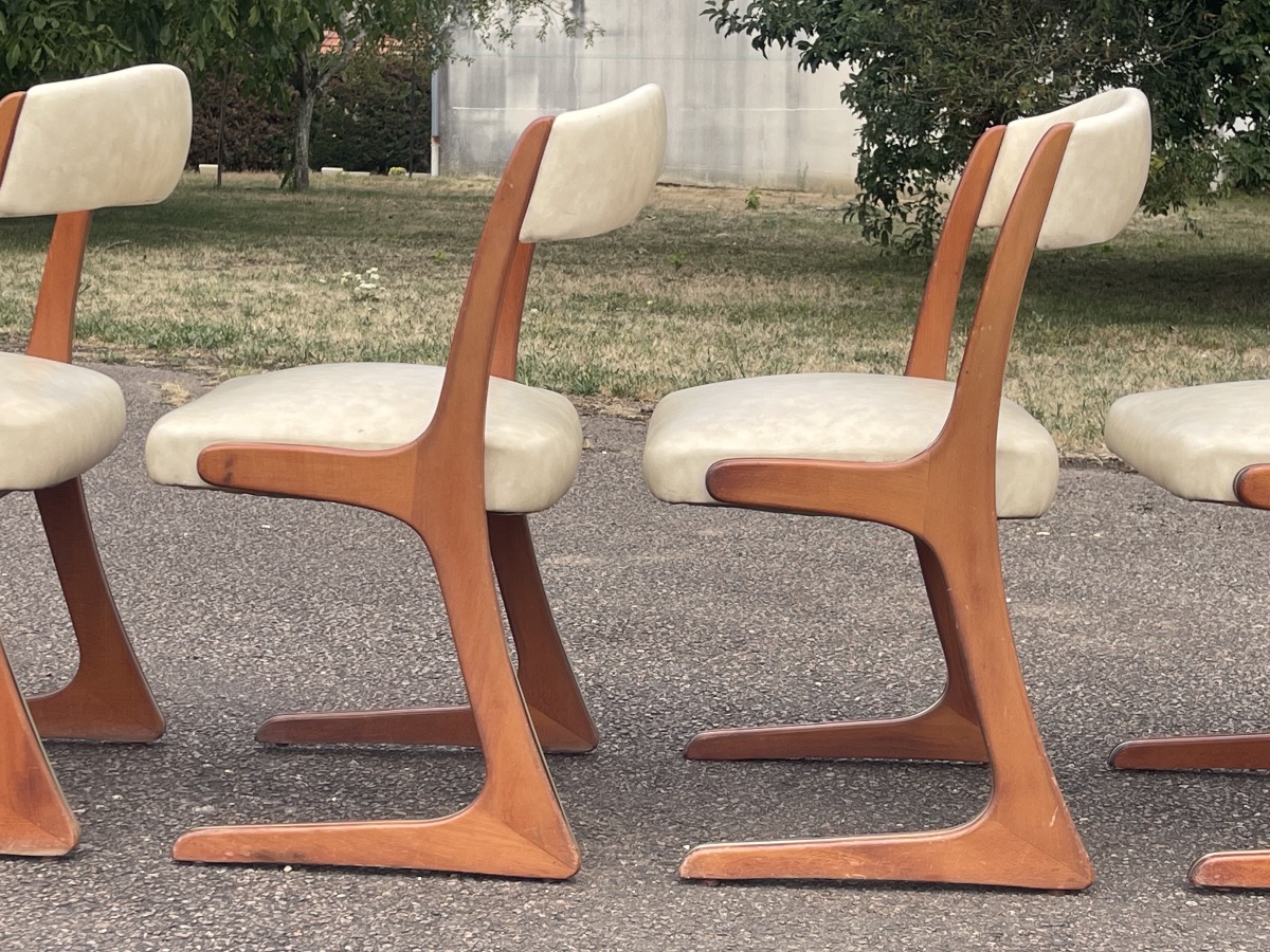 BAUMANN - Suite de 6 Chaises Kangourou-photo-4
