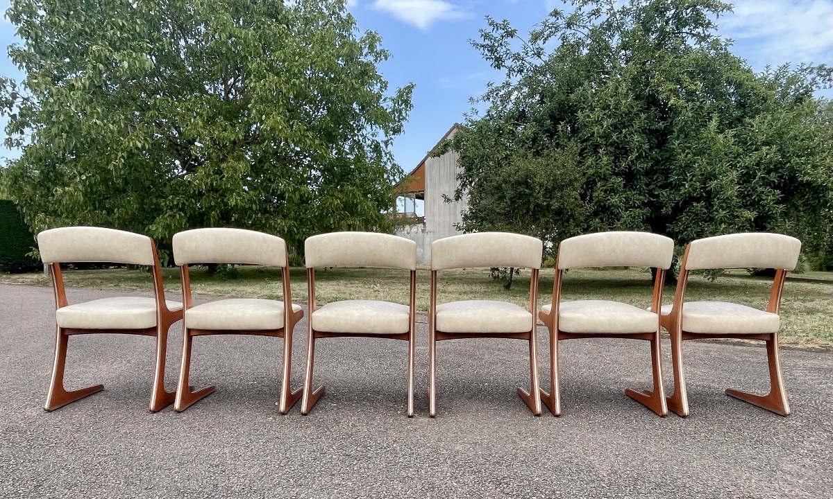 BAUMANN - Suite de 6 Chaises Kangourou-photo-5