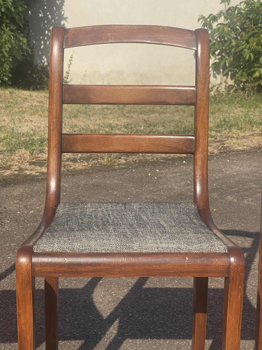 4 Mahogany Chairs In The Restoration Style -photo-4