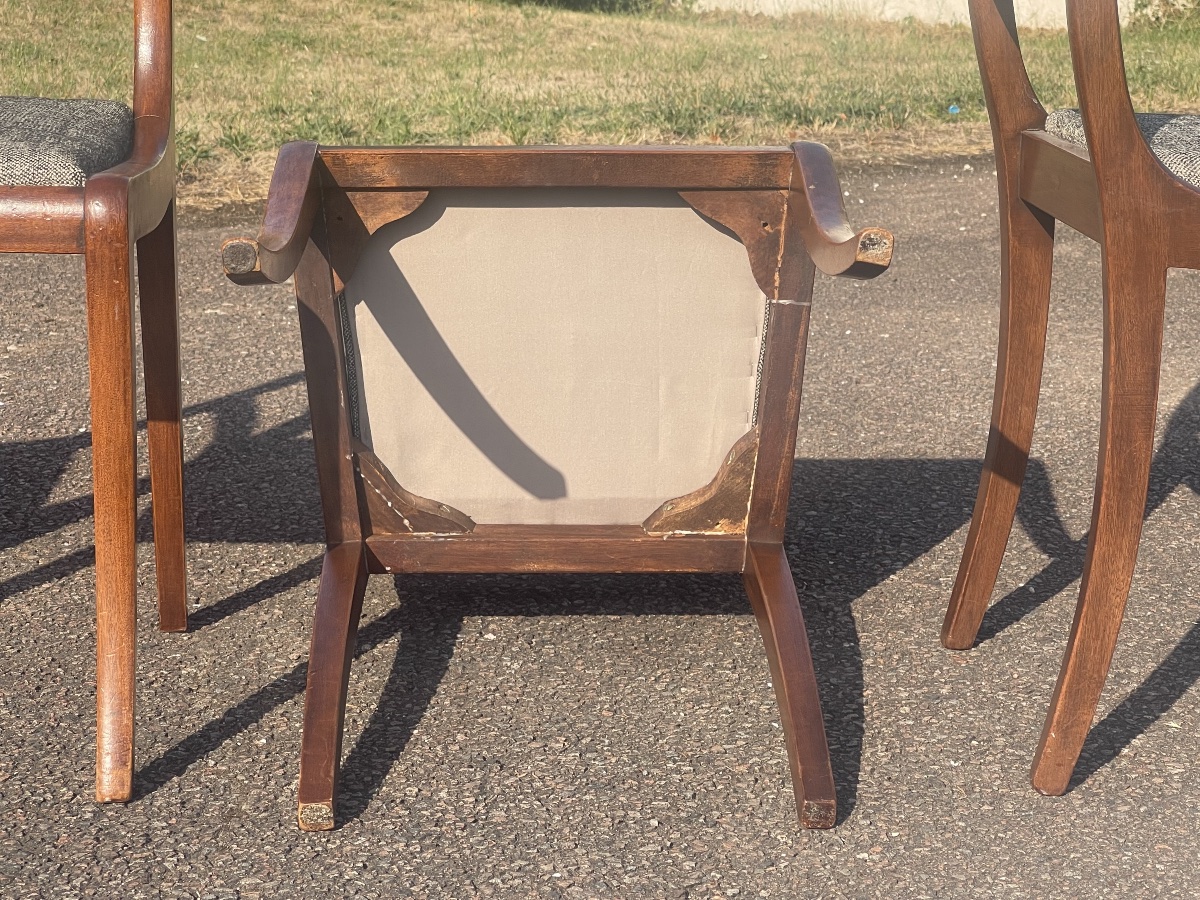 4 Mahogany Chairs In The Restoration Style -photo-6