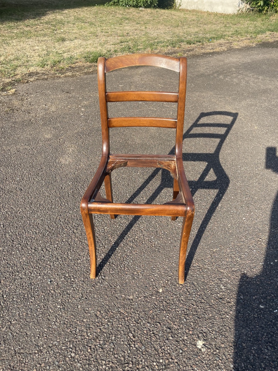 4 Mahogany Chairs In The Restoration Style -photo-7