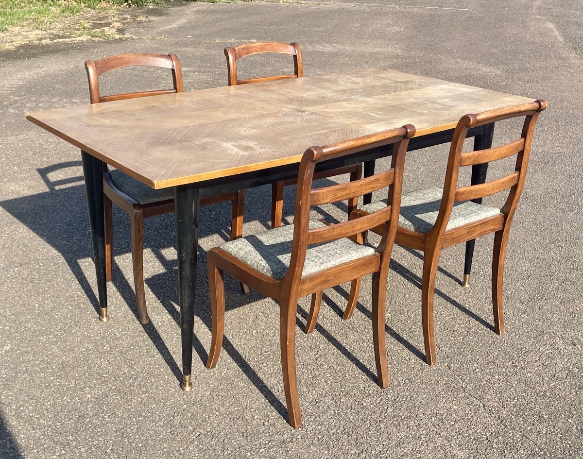 4 Mahogany Chairs In The Restoration Style -photo-8