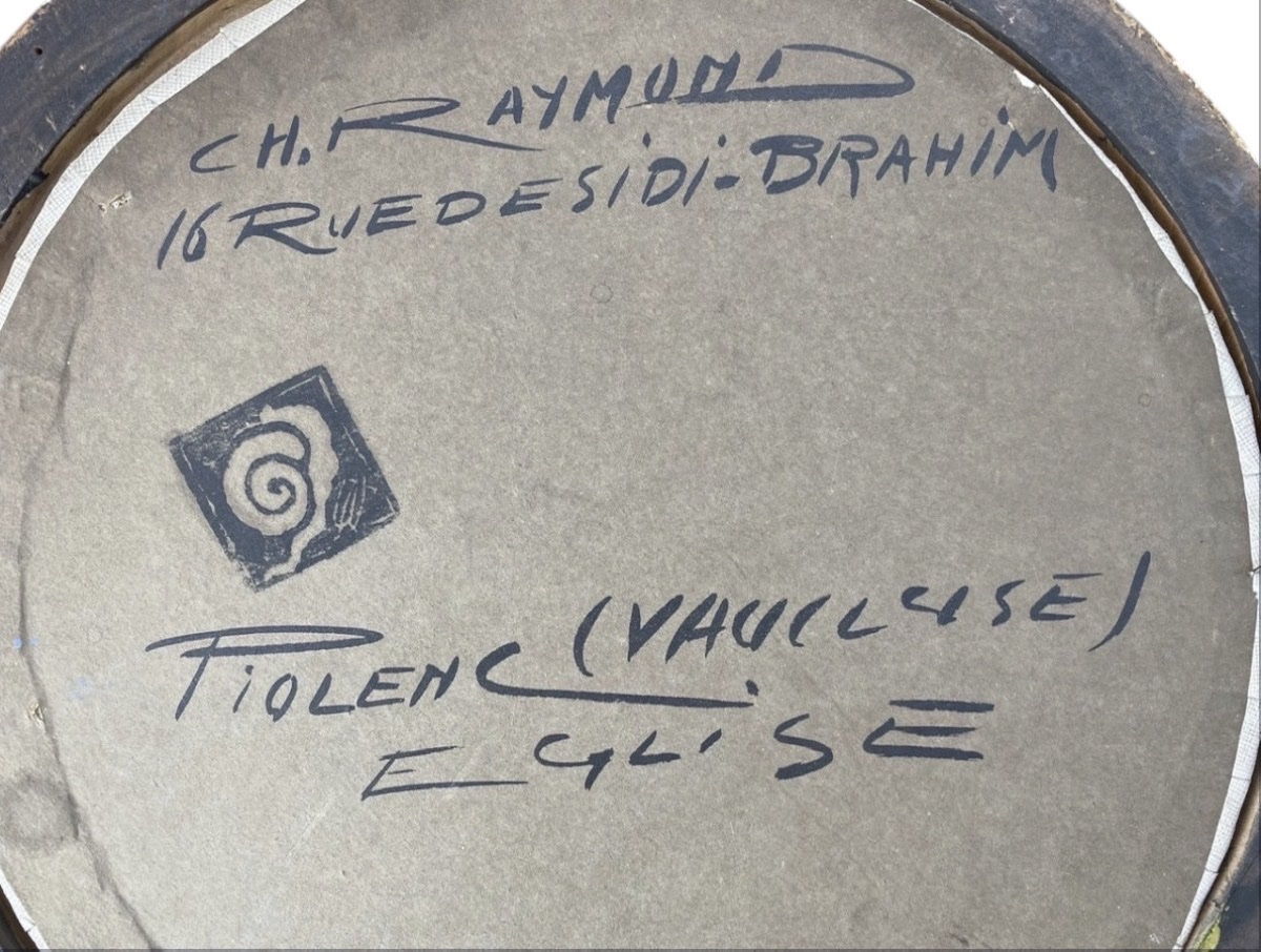 Ch. RAYMOND - Huile sur Isorel, Eglise à PIOLENC (Vaucluse) -photo-6
